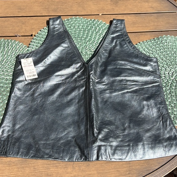 NWT REM Garson Gray Leather women’s top.soft, supple and gorgeous. - Picture 4 of 11
